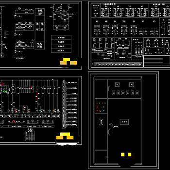 高压开关柜控制原理图CAD机械图纸