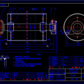 DTII型传改向滚筒装配图CAD图纸