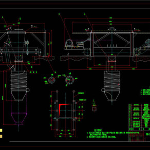 移动散装机总图CAD机械图纸