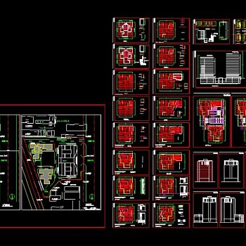 xx高层文教大院住宅楼建筑cad施工图