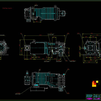 半封闭螺杆压缩机的CAD图纸