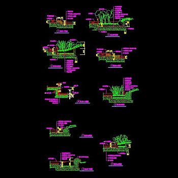 最常用的CAD驳岸素材系列