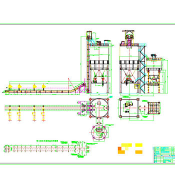 机械除渣设备布置系统详图CAD机械图纸