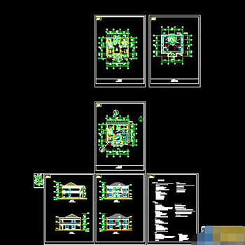 浙江某农村别墅住宅建筑cad施工图纸