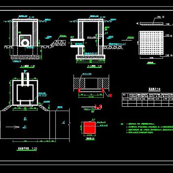 截流井整套大样CAD设计施工图