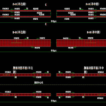 箱梁钢筋构造cad图纸