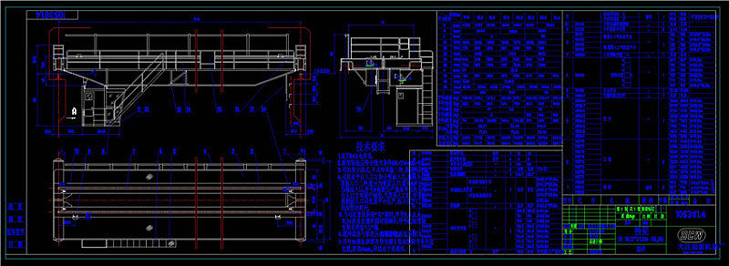 起重机平面CAD机械图纸