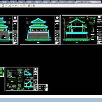 古代城门楼cad建筑施工设计整套图纸