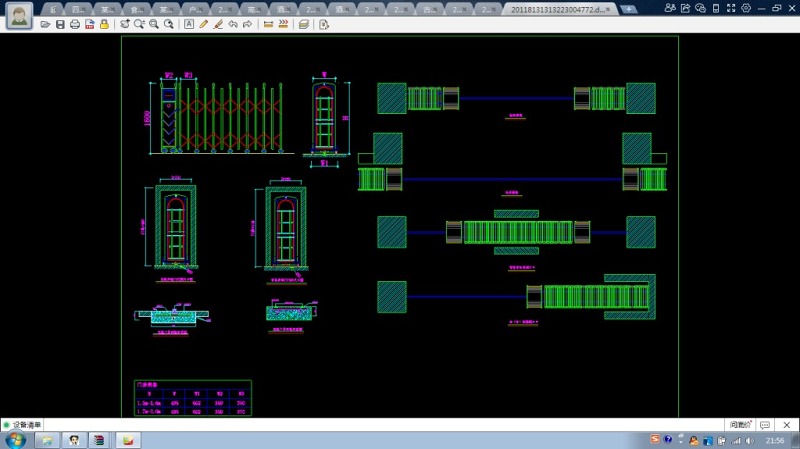 几套伸缩门CAD<a href=https://www.yitu.cn/su/7590.html target=_blank class=infotextkey>设计</a>图