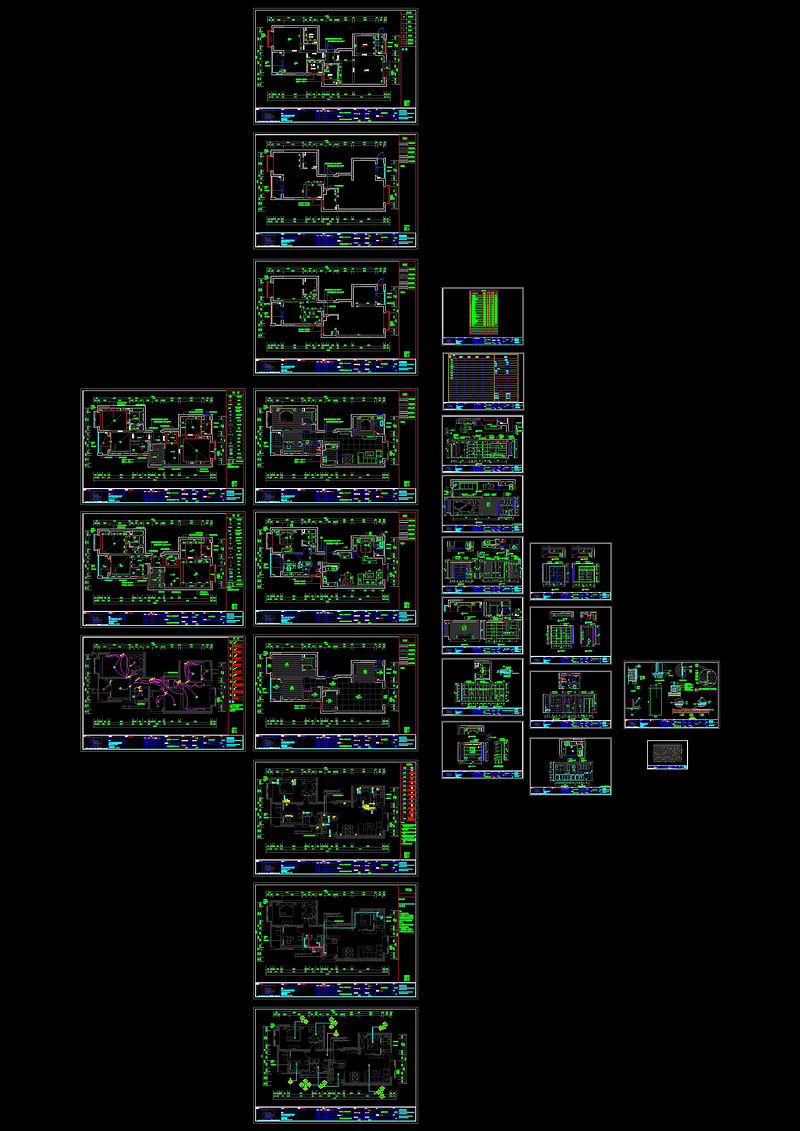 别墅施工图cad<a href=https://www.yitu.cn/su/7937.html target=_blank class=infotextkey>图纸</a>