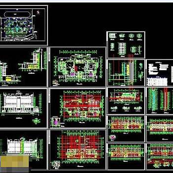 全套小高层宾馆cad施工设计图