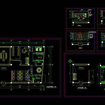 办公室大堂装饰cad图纸