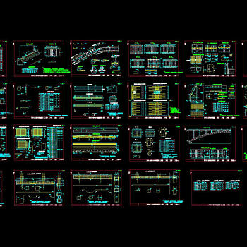 广西拱桥cad图纸