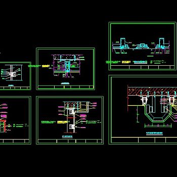 隐框幕墙节点cad图块详图.