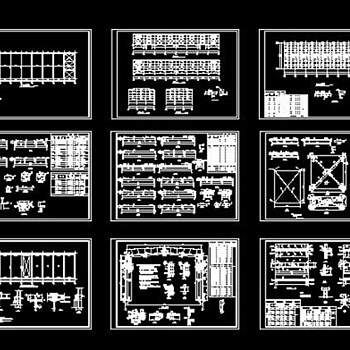 某钢结构厂房全套CAD设计施工图