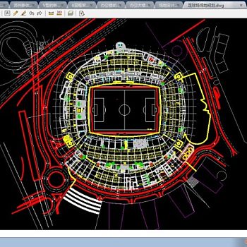 足球场场地整套CAD规划图纸