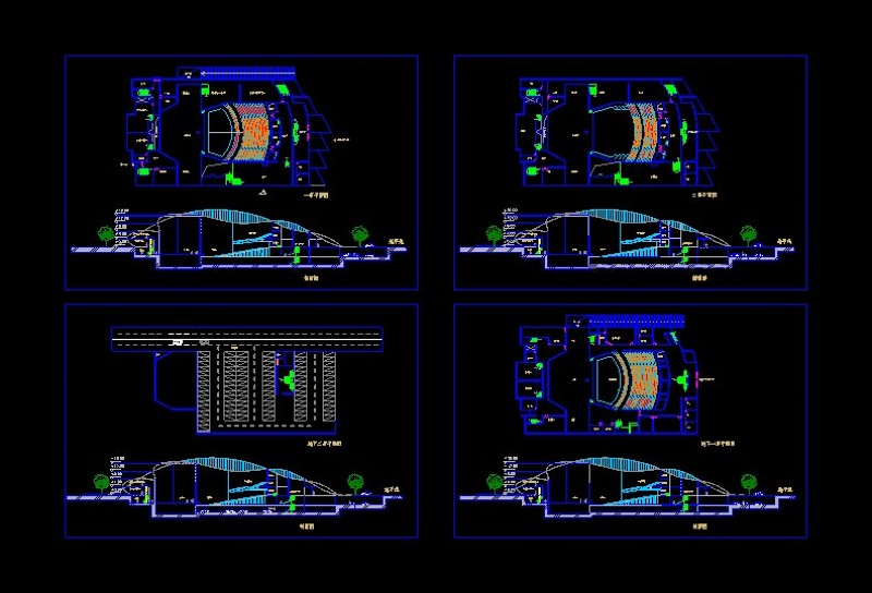 大型电影院cad<a href=https://www.yitu.cn/su/7590.html target=_blank class=infotextkey>设计</a>装修方案施工图