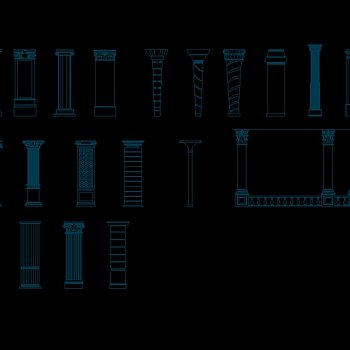 CAD罗马柱图片