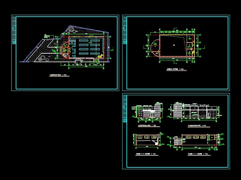 某<a href=https://www.yitu.cn/su/7175.html target=_blank class=infotextkey>超市</a>建筑CAD平立面<a href=https://www.yitu.cn/su/7937.html target=_blank class=infotextkey>图纸</a>带效果图