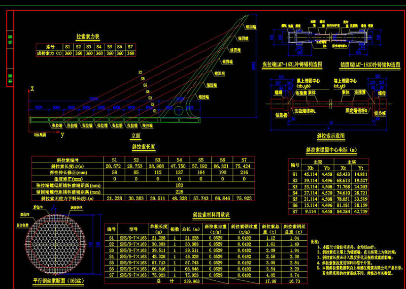 斜拉索构造图cad<a href=https://www.yitu.cn/su/7937.html target=_blank class=infotextkey>图纸</a>