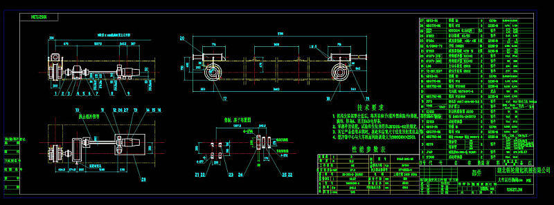 大车运行机构CAD机械图纸