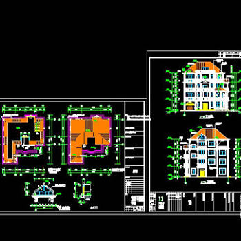 别墅施工设计CAD图纸