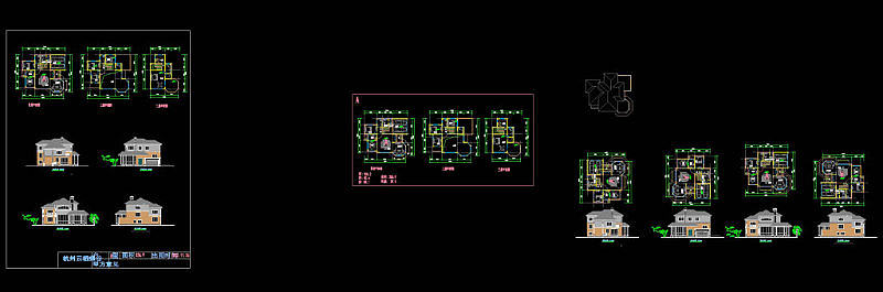 别墅方案图CAD图纸