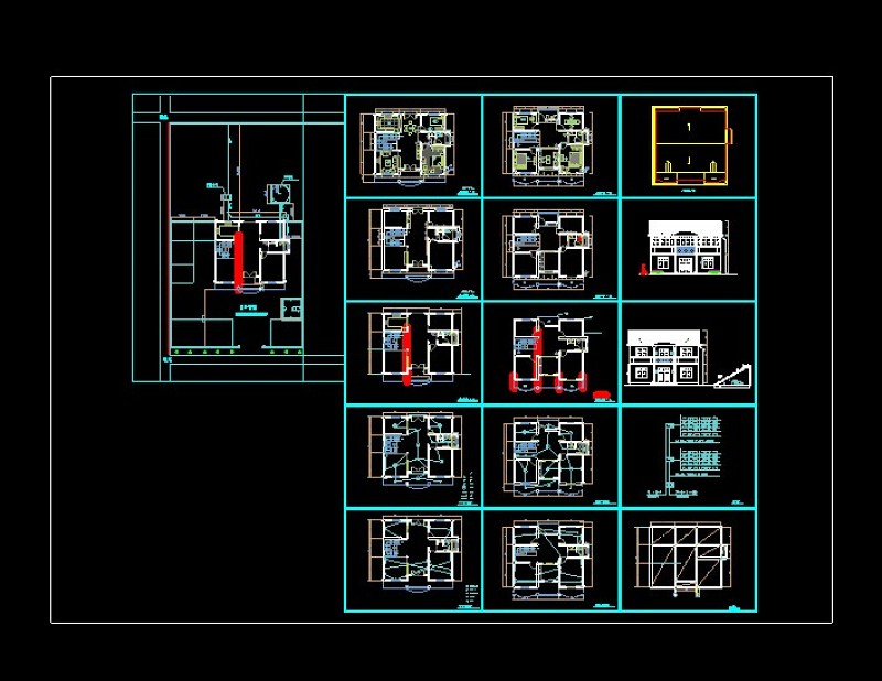 一套自建农村别墅cad<a href=https://www.yitu.cn/su/7590.html target=_blank class=infotextkey>设计</a>施工<a href=https://www.yitu.cn/su/7937.html target=_blank class=infotextkey>图纸</a>