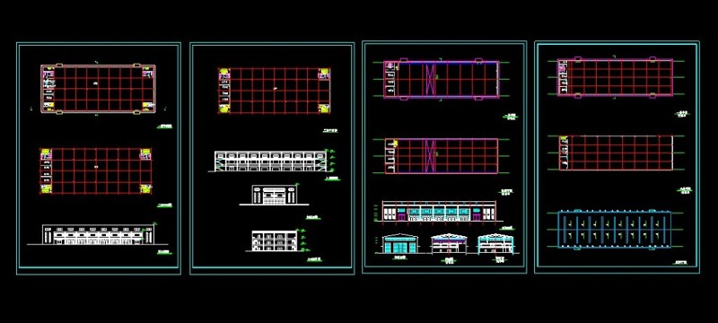 一套工厂内厂房建筑<a href=https://www.yitu.cn/su/7590.html target=_blank class=infotextkey>设计</a>cad图