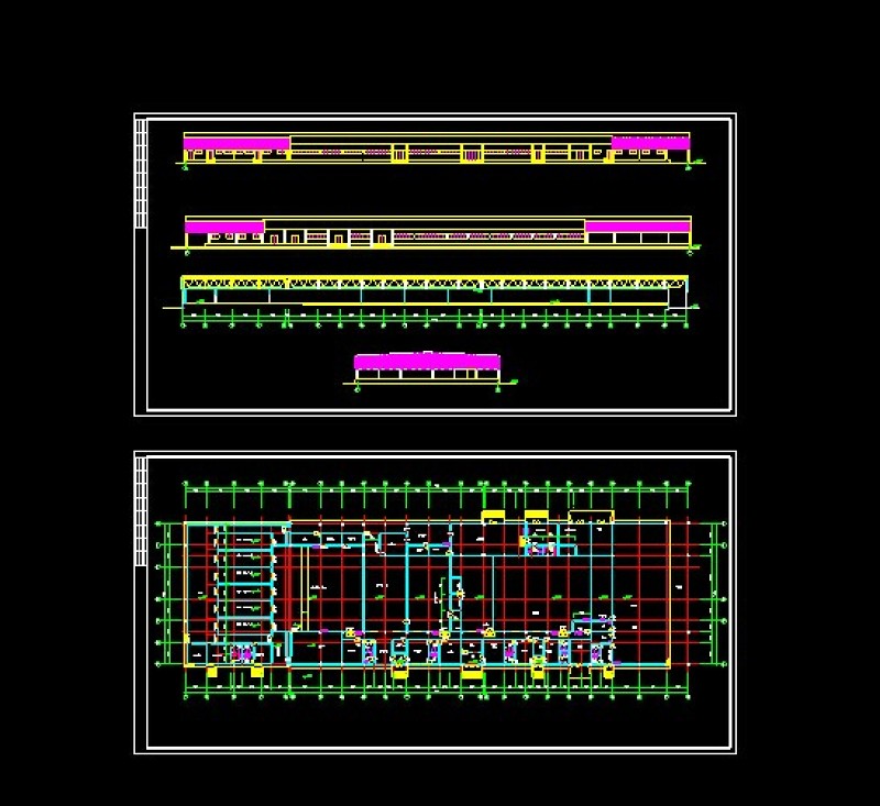 某<a href=https://www.yitu.cn/sketchup/shipin/index.html target=_blank class=infotextkey>食品</a>工厂厂房建筑cad方案图