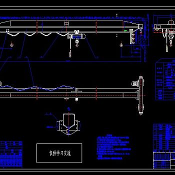 电动单梁起重机CAD设计图