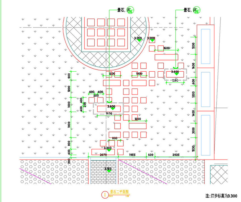 汀步<a href=https://www.yitu.cn/su/7392.html target=_blank class=infotextkey>平面</a>图CAD<a href=https://www.yitu.cn/su/7937.html target=_blank class=infotextkey>图纸</a>