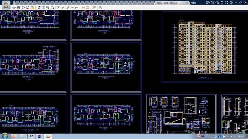 某大型高层公寓CAD<a href=https://www.yitu.cn/su/7590.html target=_blank class=infotextkey>设计</a>施工<a href=https://www.yitu.cn/su/7937.html target=_blank class=infotextkey>图纸</a>