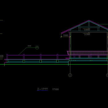 一座亭子的结构cad图