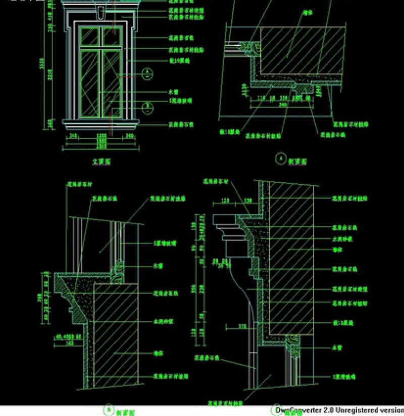 西式<a href=https://www.yitu.cn/sketchup/chuang/index.html target=_blank class=infotextkey>窗</a>详图CAD