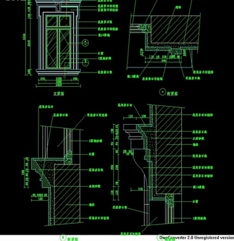 西式窗详图CAD