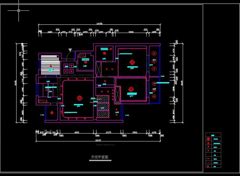 cad天<a href=https://www.yitu.cn/sketchup/huayi/index.html target=_blank class=infotextkey>花</a>布局图