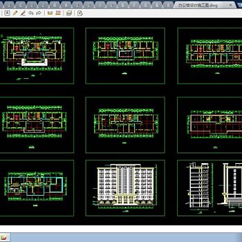 高层办公楼设计cad施工图