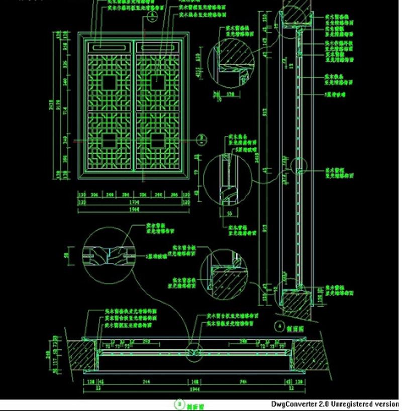 中式<a href=https://www.yitu.cn/sketchup/chuang/index.html target=_blank class=infotextkey>窗</a>CAD图