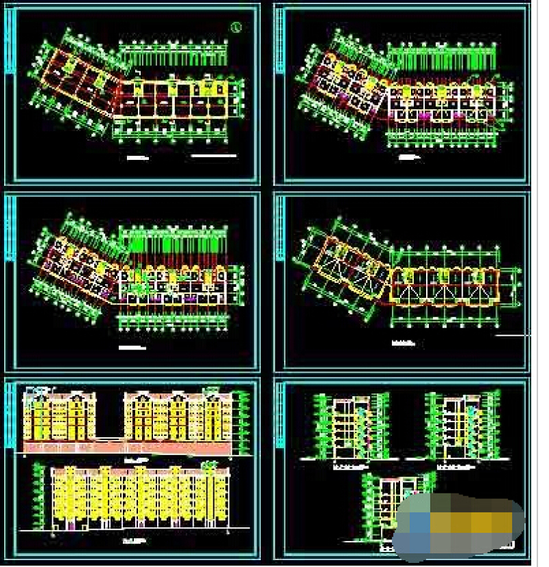 某商住<a href=https://www.yitu.cn/su/8159.html target=_blank class=infotextkey>楼</a>cad平立剖面<a href=https://www.yitu.cn/su/7937.html target=_blank class=infotextkey>图纸</a>