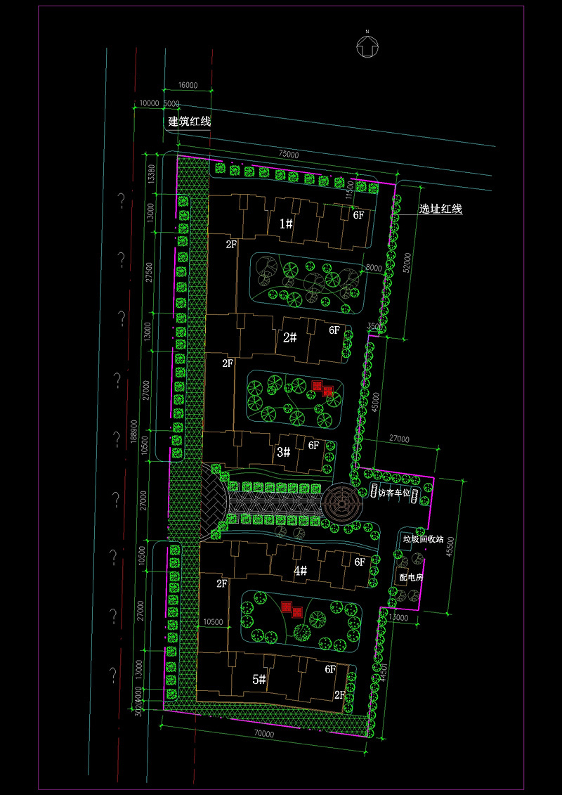 某住宅<a href=https://www.yitu.cn/su/7987.html target=_blank class=infotextkey>小区</a>总cad<a href=https://www.yitu.cn/su/7392.html target=_blank class=infotextkey>平面</a>图