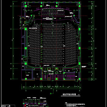 报告厅平面大样详图CAD图纸