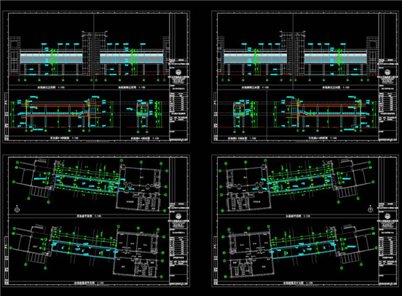 东西连廊CAD<a href=https://www.yitu.cn/su/7937.html target=_blank class=infotextkey>图纸</a>