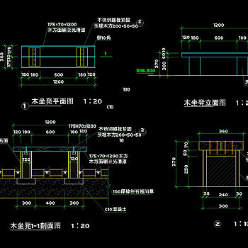 剖面座椅cad素材