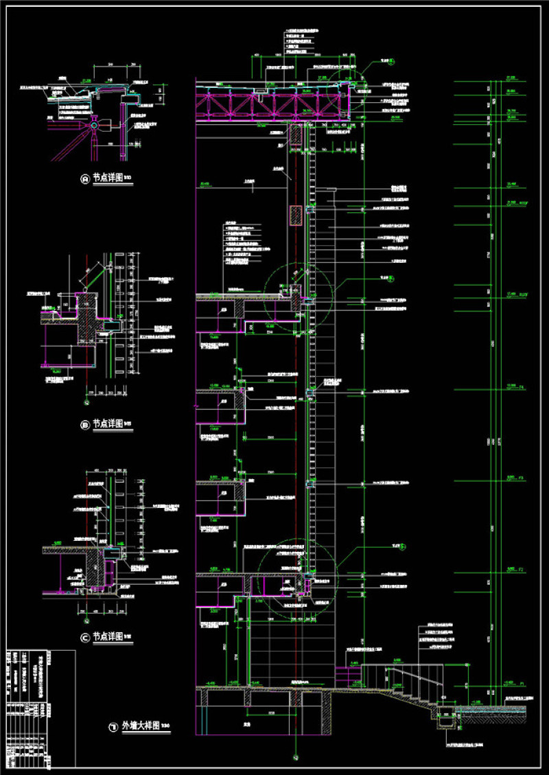 区外墙大样CAD<a href=https://www.yitu.cn/su/7937.html target=_blank class=infotextkey>图纸</a>