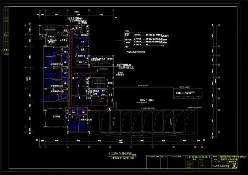 十二层电力CAD<a href=https://www.yitu.cn/su/7937.html target=_blank class=infotextkey>图纸</a>