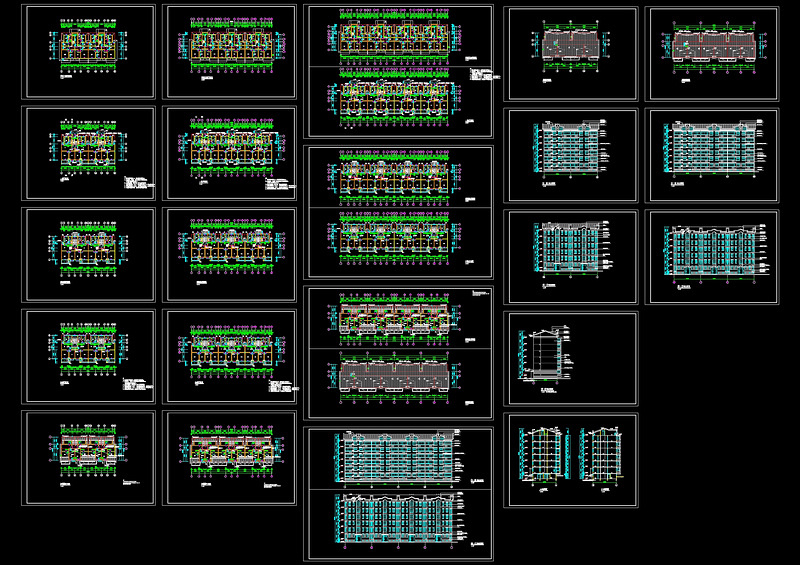 某<a href=https://www.yitu.cn/su/7580.html target=_blank class=infotextkey>多层住宅</a>全套cad<a href=https://www.yitu.cn/su/7937.html target=_blank class=infotextkey>图纸</a>