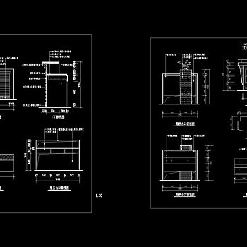 室内吧台cad图纸素材