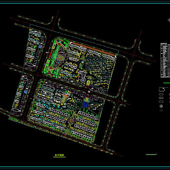 小区建筑规划cad平面图