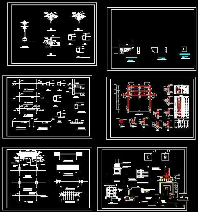 状元牌坊全套CAD施工图
